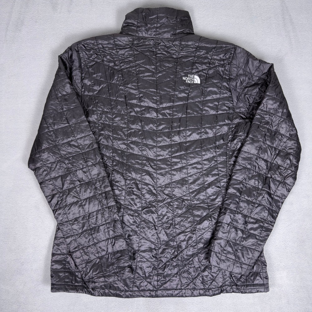 The North Face ThermoBall Eco Puffer Jacket Womens L Black Full Zip Quilted - Picture 2 of 6